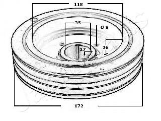 Comprar PU500 Japan Parts La polea del cigüeñal