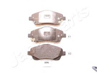 PA-206AF Japan Parts pastillas de freno delanteras