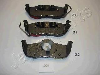 Pastillas de freno traseras PP001AF Japan Parts