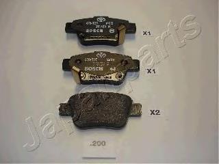 PP200AF Japan Parts Pastillas freno traseras