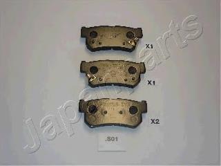 Pastillas de freno traseras PPS01AF Japan Parts