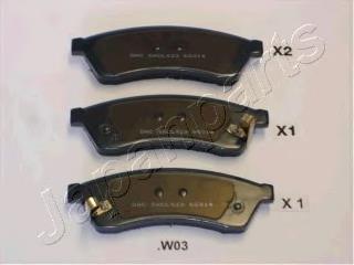 PPW03AF Japan Parts Pastillas freno traseras