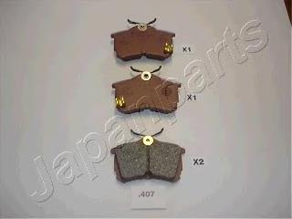 Pastillas de freno traseras PP407AF Japan Parts