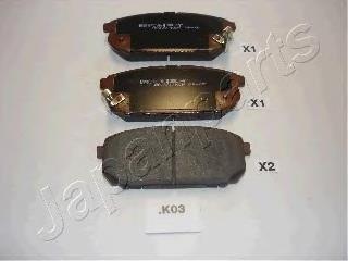 Pastillas de freno traseras PPK03AF Japan Parts