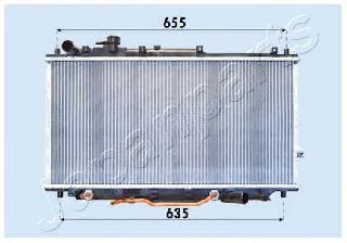 Radiador refrigeración del motor RDA333007 Japan Parts