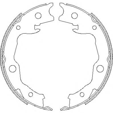 4677.00 Remsa juego de zapatas de frenos, freno de estacionamiento