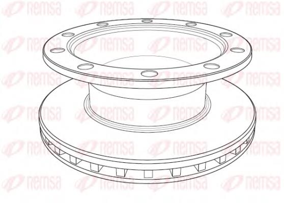 Disco de freno trasero MBR5143 Arvin Meritor