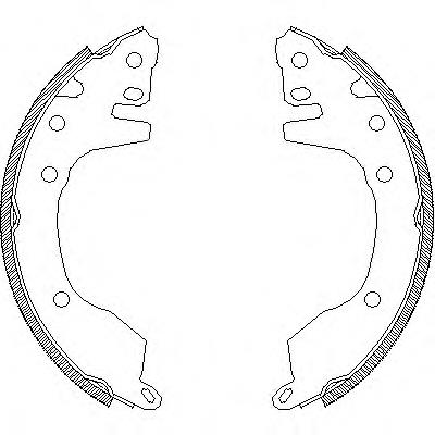 Zapatas de frenos de tambor traseras 437600 Remsa