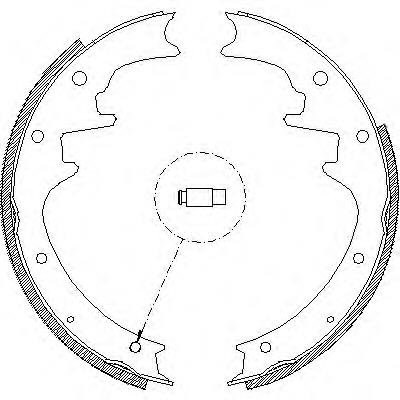 Zapatas de frenos de tambor traseras 442300 Remsa