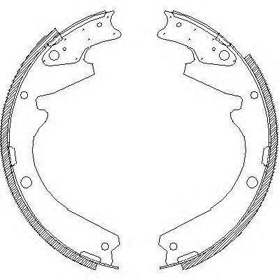 Zapatas de frenos de tambor traseras 442400 Remsa