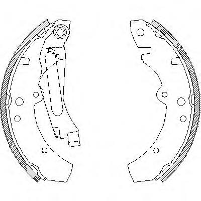 Zapatas de frenos de tambor traseras 468900 Remsa