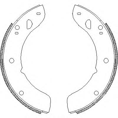 Zapatas de frenos de tambor traseras 422200 Remsa