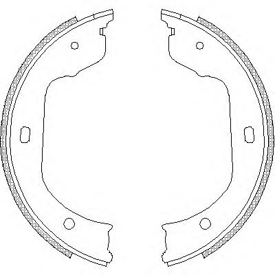 Juego de zapatas de frenos, freno de estacionamiento BMW 5 E39