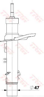 Amortiguador eje delantero izquierda Mando MSS017248