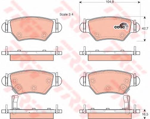Comprar GDB1471 TRW Pastillas de freno traseras