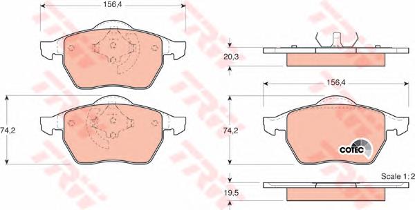 Comprar GDB1376 TRW Pastillas delanteras de freno