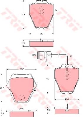 Pastillas de freno delanteras TRW GDB1371