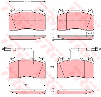 Comprar GDB1363 TRW Pastillas delanteras de freno