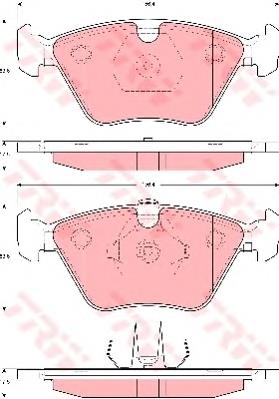 GDB1619 TRW pastillas de freno delanteras