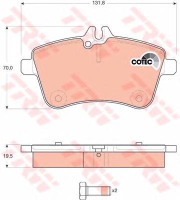Comprar GDB1628 TRW Pastillas delanteras de freno