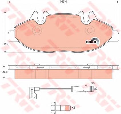 Pastillas de freno delanteras TRW GDB1600