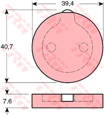 Pastillas de freno traseras GDB166 TRW