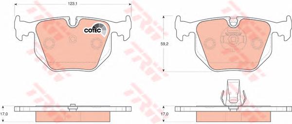 Pastillas traseras de freno TRW GDB1530 precio, desde 26,49 EUR