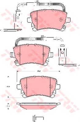 Pastillas traseras TRW GDB1508