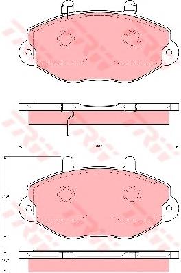 Pastillas de freno delanteras TRW GDB1573