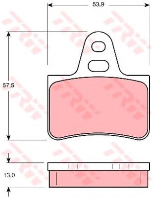 GDB1071 TRW pastillas de freno traseras