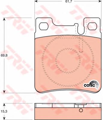 GDB1123 TRW Pastillas freno traseras