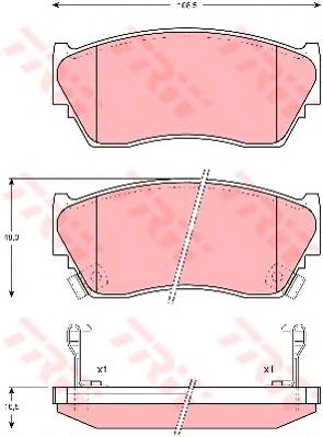 Comprar GDB1012 TRW Pastillas delanteras de freno