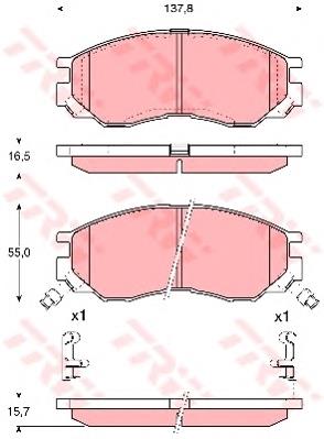 Pastillas freno delanteras TRW GDB1286 precio, desde 25,61 EUR