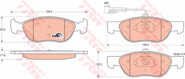 Comprar GDB1290 TRW Pastillas delanteras de freno
