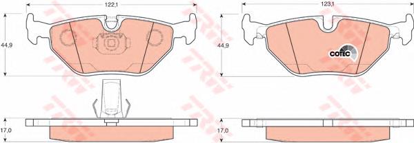 Pastillas traseras de freno TRW GDB1265 precio, desde 26,86 EUR