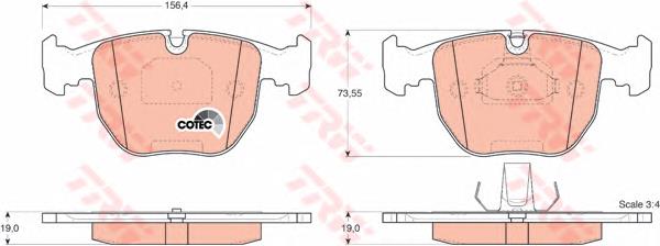 Pastillas de freno delanteras TRW GDB1261