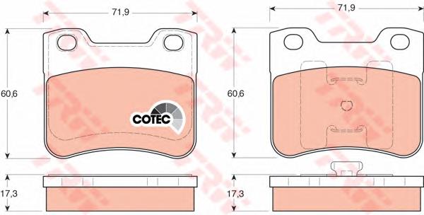 Pastillas de freno GDB1279 TRW