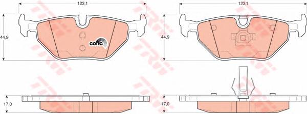 Pastillas traseras de freno TRW GDB1344 precio, desde 20,52 EUR