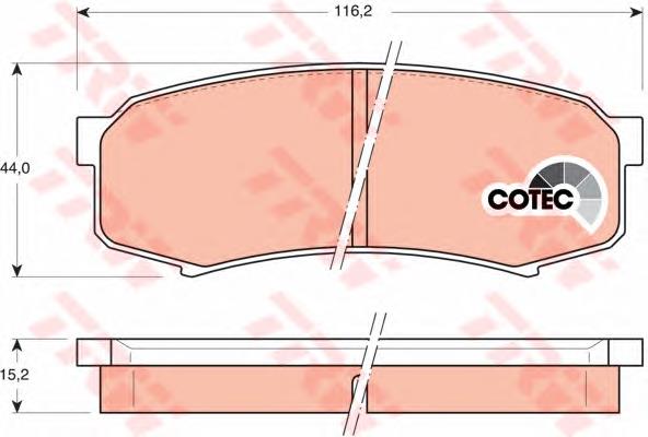 Comprar GDB1182 TRW Pastillas de freno traseras