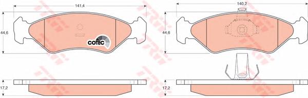 Comprar GDB1221 TRW Pastillas delanteras de freno