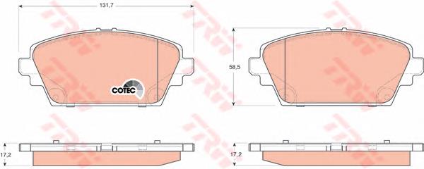 Comprar GDB3227 TRW Pastillas delanteras de freno