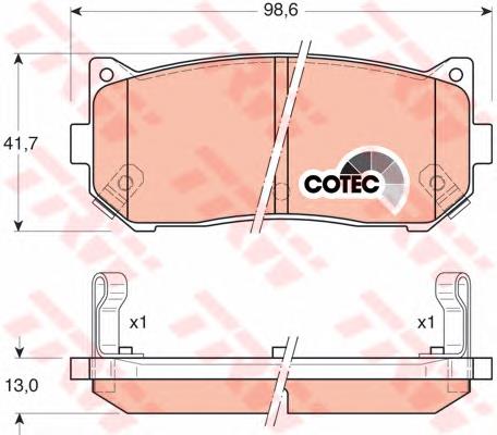 Comprar GDB3203 TRW Pastillas de freno traseras