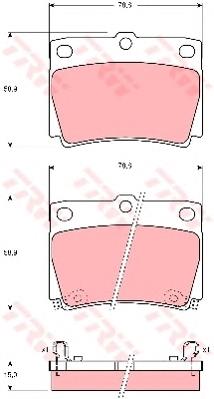 Pastillas traseras TRW GDB3239