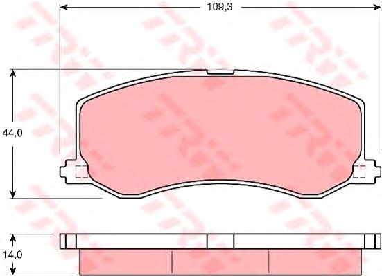 Pastillas de freno delanteras TRW GDB3237