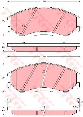 Pastillas de freno delanteras TRW GDB3244