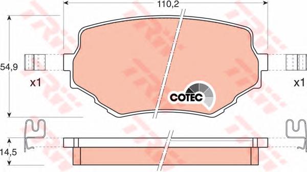 Comprar GDB3132 TRW Pastillas delanteras de freno