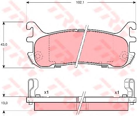 Pastillas de freno traseras GDB3129 TRW