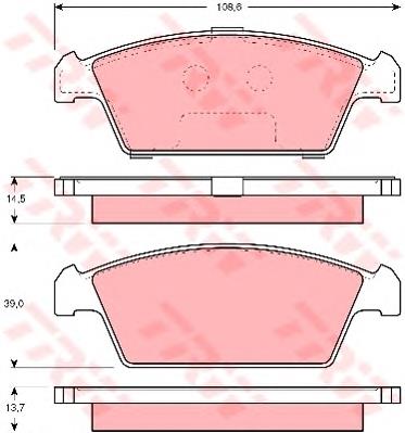 Pastillas de freno GDB3108 TRW