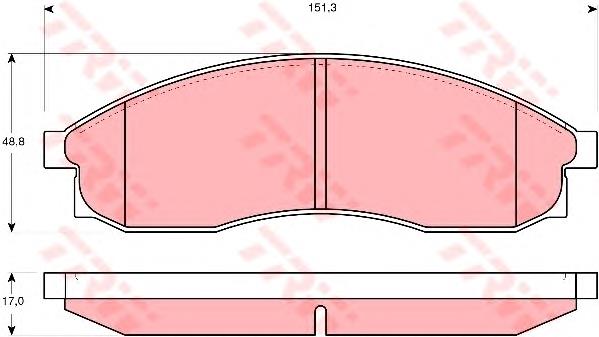 Pastillas de freno delanteras GDB3107 TRW