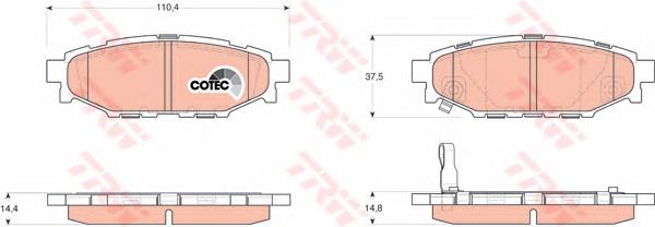 Pastillas traseras TRW GDB3373